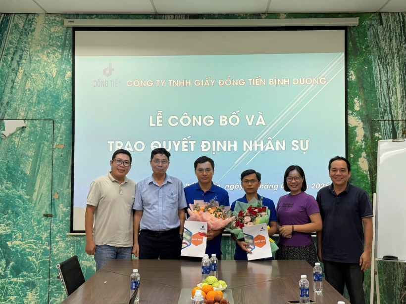 Công ty TNHH Giấy Đồng Tiến Bình Dương tổ chức lễ công bố và trao quyết định nhân sự