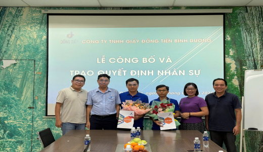 Công ty TNHH Giấy Đồng Tiến Bình Dương tổ chức lễ công bố và trao quyết định nhân sự